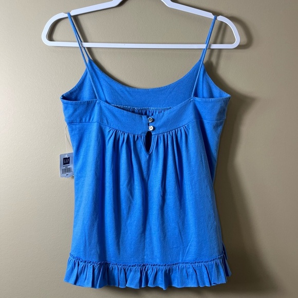 NWT GAP Blue Cami Ruffle Top Blouse Size XS Y2K Style Babydoll - Picture 6 of 6